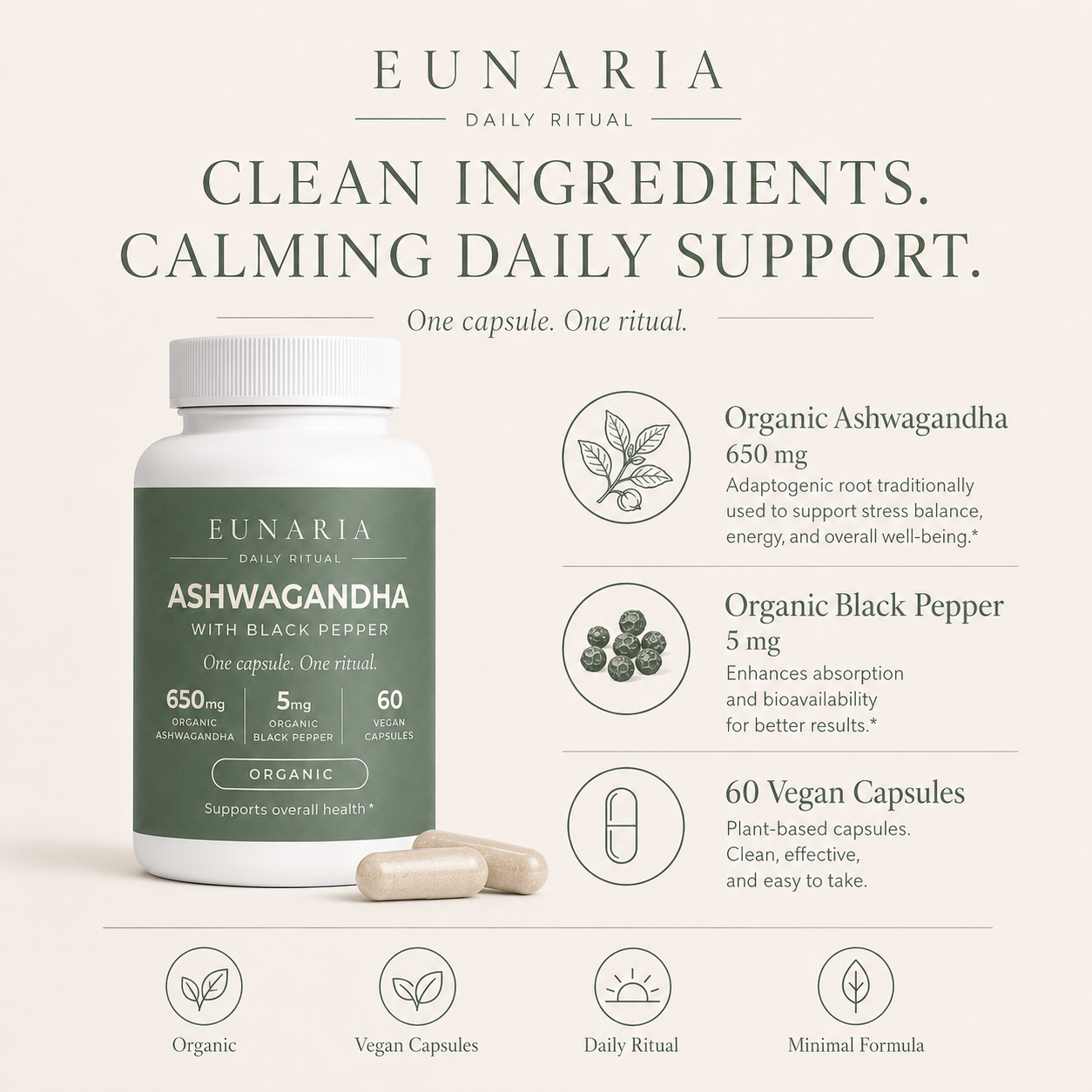 Eunaria Pure Ashwagandha detail view