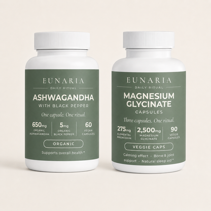 Eunaria Calm Power Bundle - Magnesium Glycinate and Pure Ashwagandha