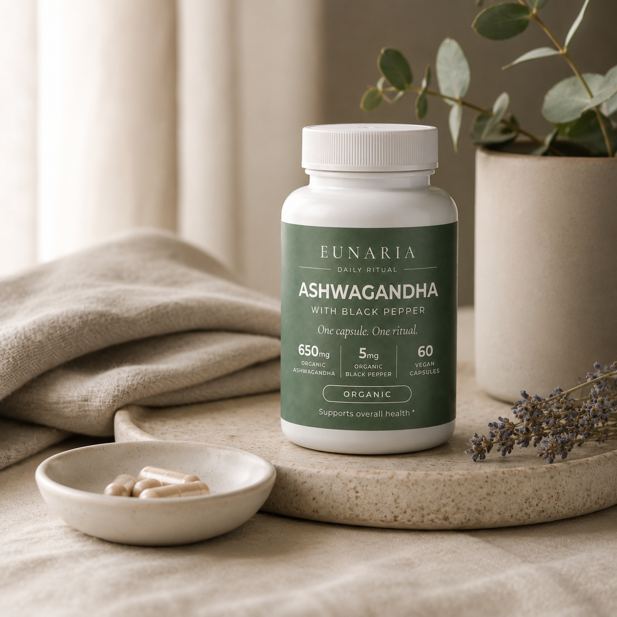 Eunaria Pure Ashwagandha product presentation