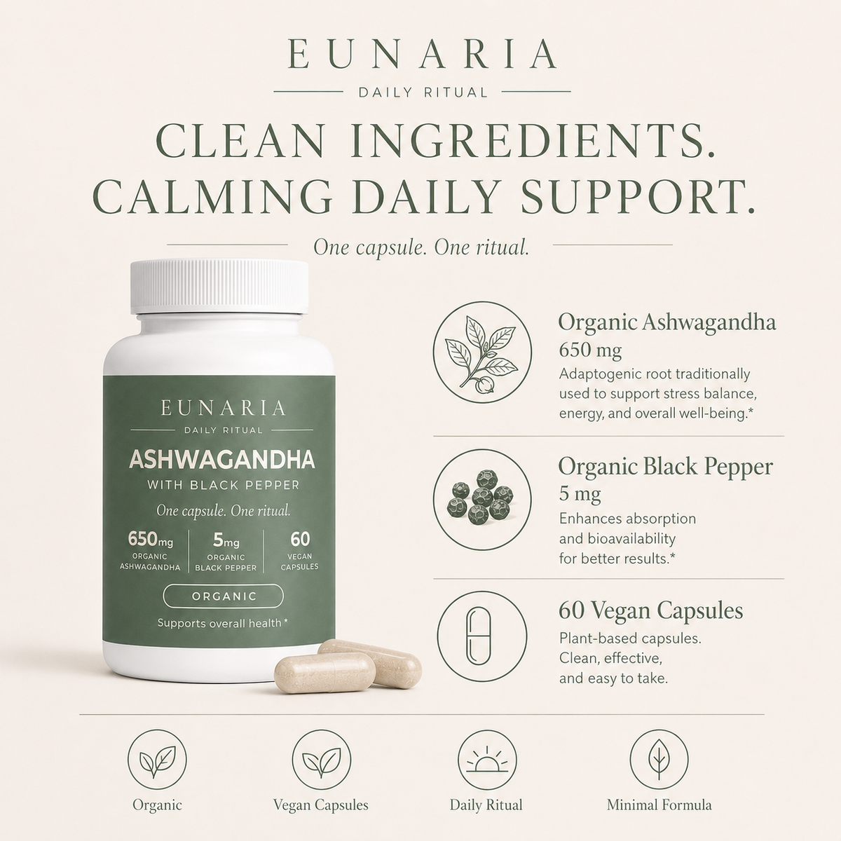 Eunaria Pure Ashwagandha detail view